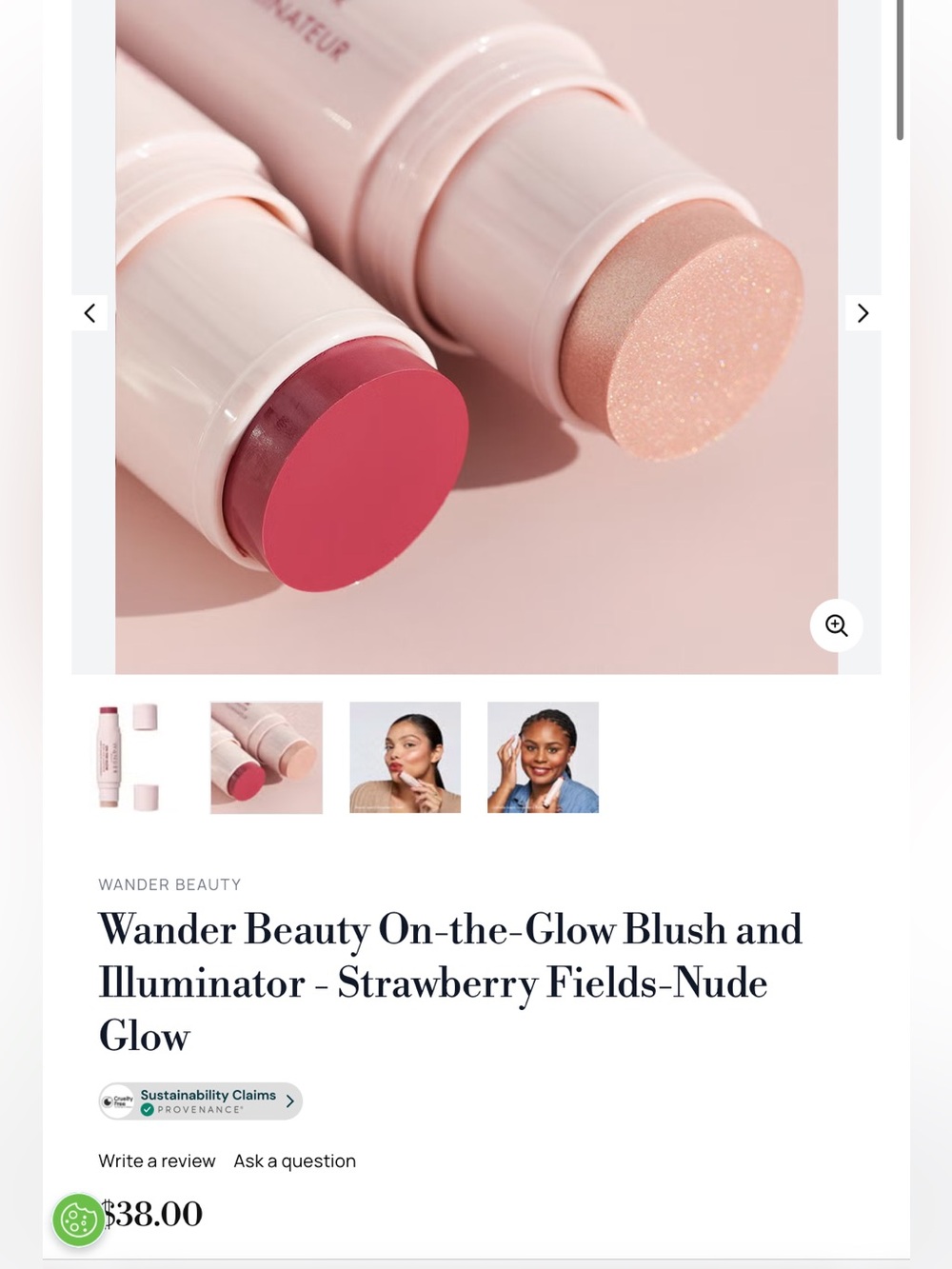 Wander Beauty On-the-Glow Blush and Illuminator - Strawberry Fields & Nude Glow